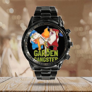Discover Gardener Gnome Gnome Garden Gangster Calendar Steel Band Watch