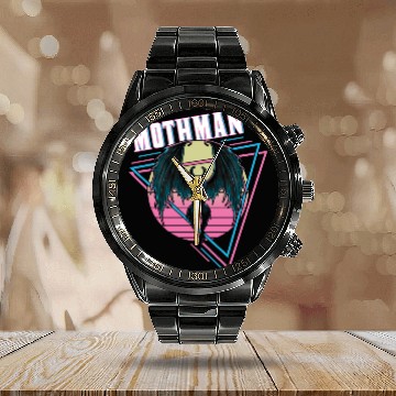 Discover Mothman Retro Vintage Monster Creepy Cryptid Calendar Steel Band Watch