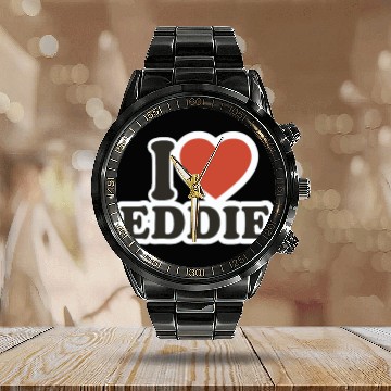 Discover I LOVE Calendar Steel Band Watch Boyfriend gift idea I LOVE Eddie