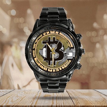 Discover Bitcoin: The Symbol of the Digital Revolution Calendar Steel Band Watch