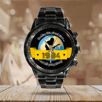 Discover 40th birthday Rocking this planet since 09/1984 Calendar Steel Band Watch
