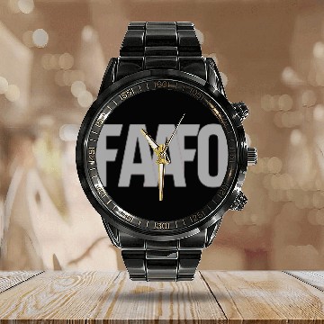 Discover FAAFO - Fuck Around and Find Out Calendar Steel Band Watch