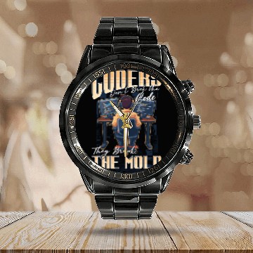 Discover Coders Computer Engineer They Break The Mold Softw Calendar Steel Band Watch
