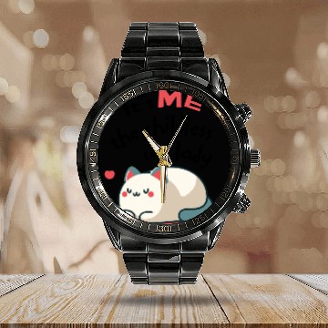 Discover It's Me the Childless Cat Lady 2024 President Calendar Steel Band Watch