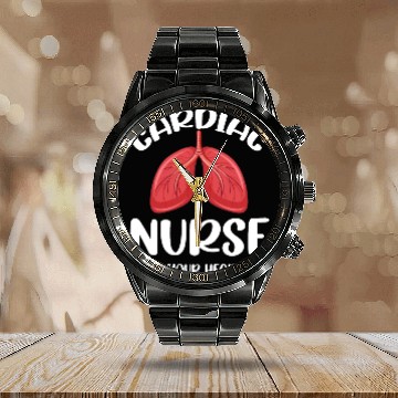 Discover Cardiac Nurse I Make Your Heart Beat Funny Calendar Steel Band Watch