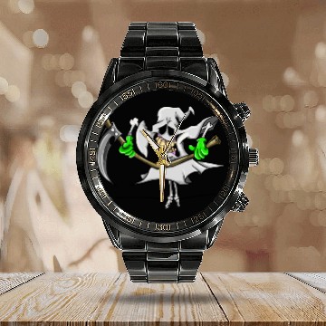 Discover Sneakiest ghost ever Calendar Steel Band Watch