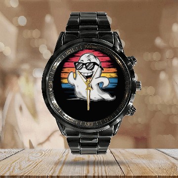 Discover Cool Ghost Calendar Steel Band Watch