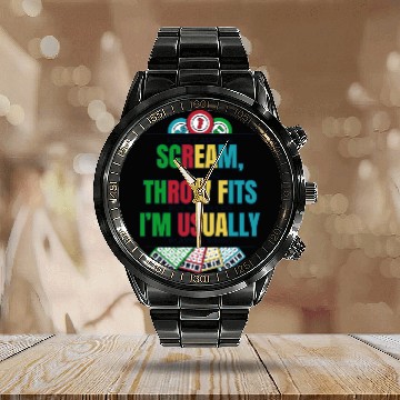 Discover Don't Always Scream Daubers Professional Caller Calendar Steel Band Watch