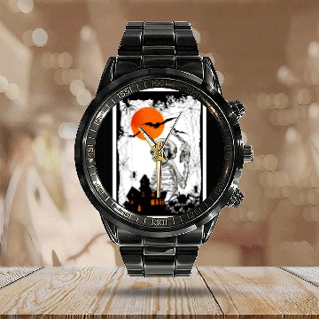 Discover Fawn Great Dane Night Women's Fashion Fit Calendar Steel Band Watch