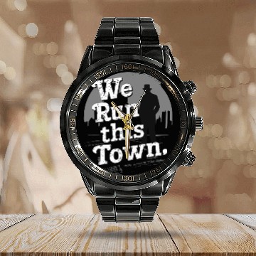 Discover Mobster Gangster Mafia Organized Crime Boss Calendar Steel Band Watch