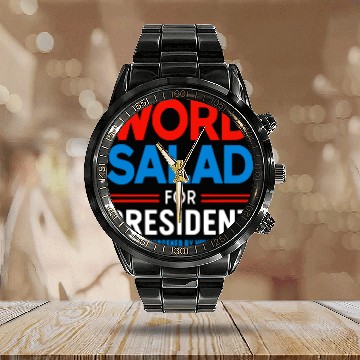 Discover Kamala Harris 2024 Presidential Election Calendar Steel Band Watch