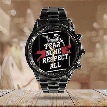 Discover Mobster Gangster Mafia Organized Crime Boss Calendar Steel Band Watch