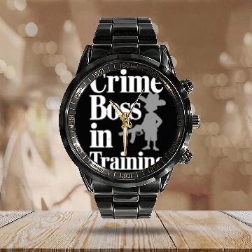 Discover Mobster Gangster Mafia Organized Crime Boss Calendar Steel Band Watch