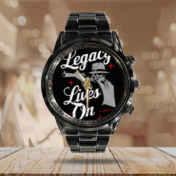 Discover Mobster Gangster Mafia Organized Crime Boss Calendar Steel Band Watch