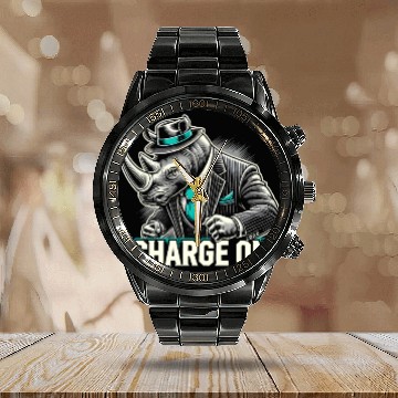 Discover Mobster Gangster Mafia Organized Crime Boss Calendar Steel Band Watch