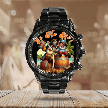Discover Pirate Rum Calendar Steel Band Watch