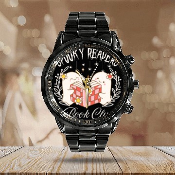Discover Spooky Readers Book Club -Halloween season Calendar Steel Band Watch