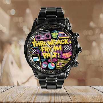 Discover Early 90s and 2000s | Y2K fashion Calendar Steel Band Watch