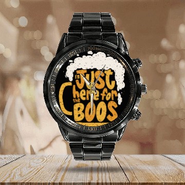 Discover Im just Here For The Boos Ghost Funny Men Women Calendar Steel Band Watch