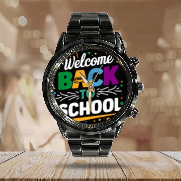 Discover Welcome Back To School Bus Happy First Day Of Scho Calendar Steel Band Watch