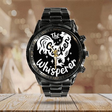 Discover The Chicken Whisperer Funny Chicken Lover Farming Calendar Steel Band Watch