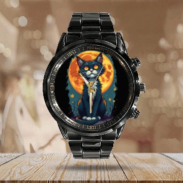 Discover Childless cat lady Calendar Steel Band Watch