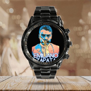 Discover Emiliano Zapata Calendar Steel Band Watch