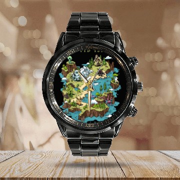 Discover Cryptid Bigfoot Loch Ness Monster Mothman Jersey Calendar Steel Band Watch