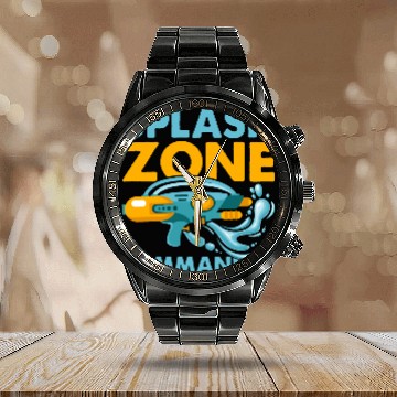 Discover Splash Zone Commander Water Fun Summer Squirt Gun Calendar Steel Band Watch