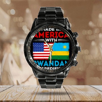 Discover American Crafted Rwandan Powered Rwanda Calendar Steel Band Watch
