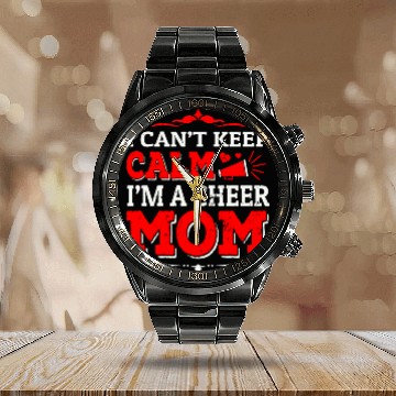 Discover Keep Calm Cheer Mom Cheerleading Mother's Day Calendar Steel Band Watch
