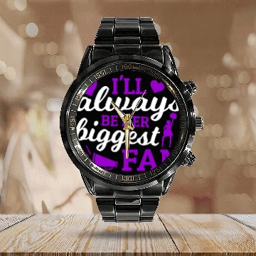 Discover Always Her Fan Cheer Mom Cheerleading Mother's Day Calendar Steel Band Watch