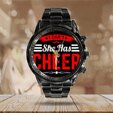 Discover She Has Cheer Mom Cheerleading Mommy Mother's Day Calendar Steel Band Watch