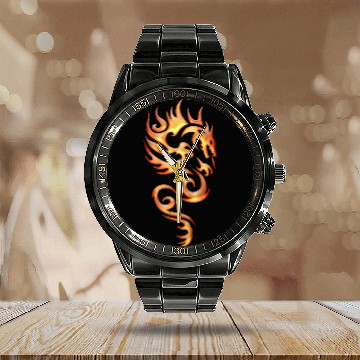 Discover Golden Dragon Calendar Steel Band Watch