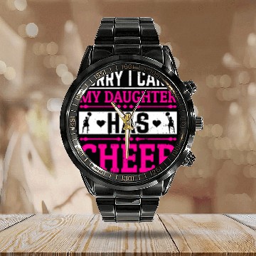 Discover My Daughter Cheer Mom Cheerleading Mother's Day Calendar Steel Band Watch
