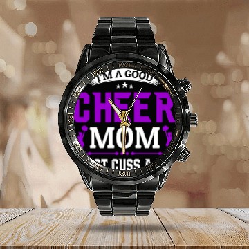 Discover A Good Cheer Mom Cheerleading Mommy Mother's Day Calendar Steel Band Watch