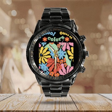 Discover school outfit colors: Perfect Your Campus Style Calendar Steel Band Watch