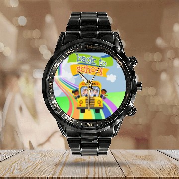 Discover kides back to school Calendar Steel Band Watch 2024