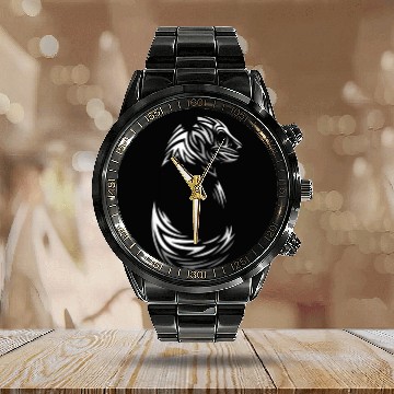 Discover tribal panda bear tattoo Calendar Steel Band Watch