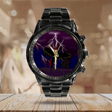 Discover Pegasus Storm at Night Calendar Steel Band Watch