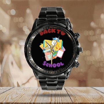 Discover back to school Calendar Steel Band Watch