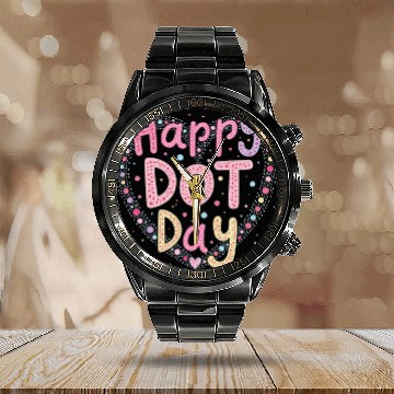 Discover Happy International Dot Day A Splash of Creativity Calendar Steel Band Watch