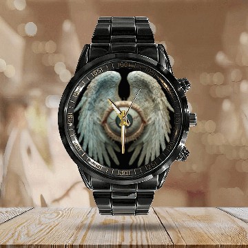 Discover Weirdcore Aesthetic Human Eyeball Wings Strangecor Calendar Steel Band Watch