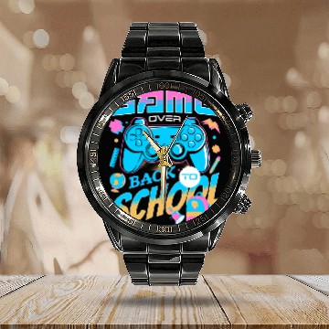 Discover Game Over Back To School Happy First Day Of School Calendar Steel Band Watch