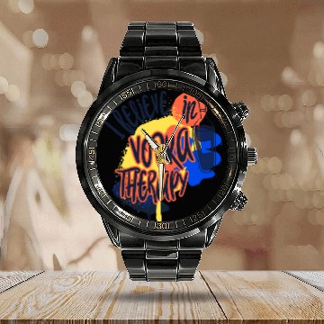 Discover I Believe In Vodka Therapy Funny Alcohol Beer T-Sh Calendar Steel Band Watch