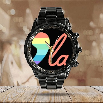 Discover Comma La Kamala Harris Rainbow Election 2024 Calendar Steel Band Watch