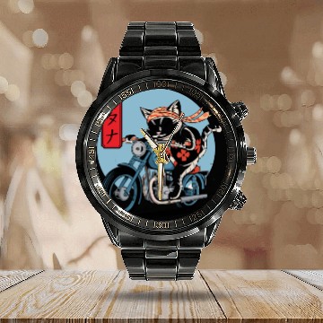 Discover Catana Motorcycle Active Calendar Steel Band Watch