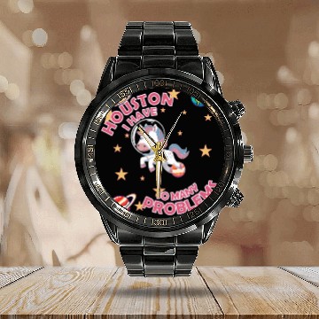 Discover Houston I Have So Many Problem Calendar Steel Band Watch