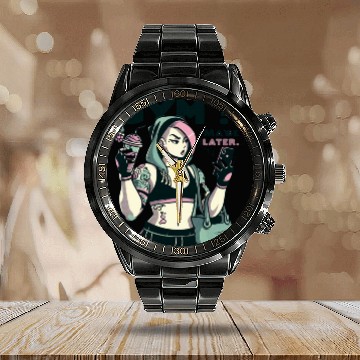 Discover GYM MAYBE LATER -LADIES Calendar Steel Band Watch
