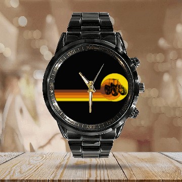 Discover Farmer Agriculture Farm birthday 70s Years Calendar Steel Band Watch